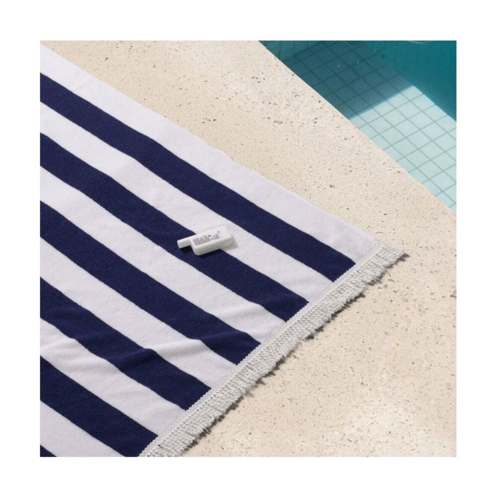 Canningvale 100x180cm Extra Large Cabana Grande Terry Beach Towel Navy — image 3