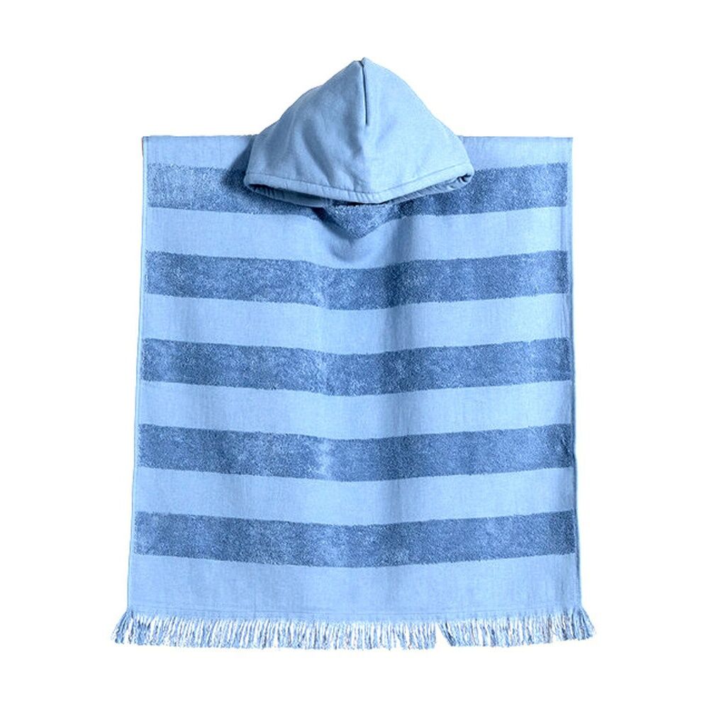 Canningvale Capresi Kids/Childrens Hooded Beach Towel Blue Stripe 3Y+ (2 Pack) — image 2