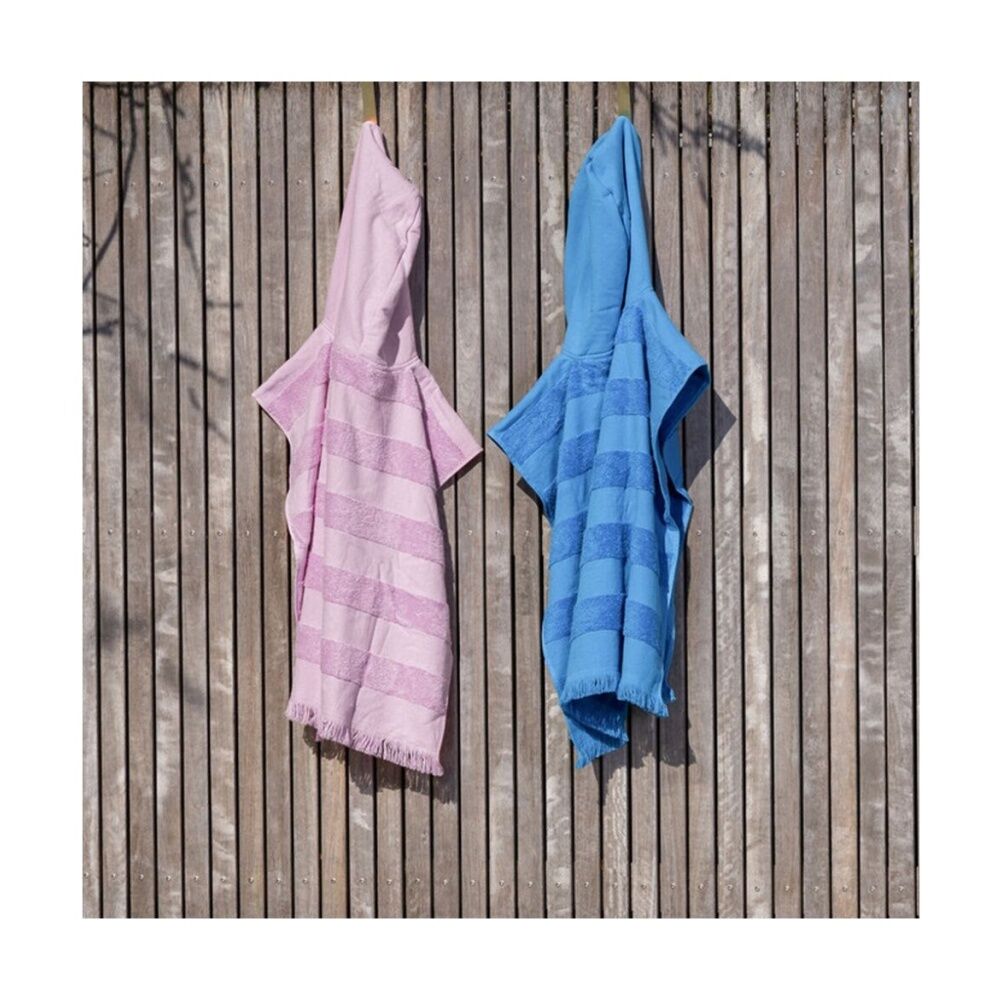 Canningvale Capresi Kids/Childrens Hooded Beach Towel Blue Stripe 3Y+ (2 Pack) — image 5