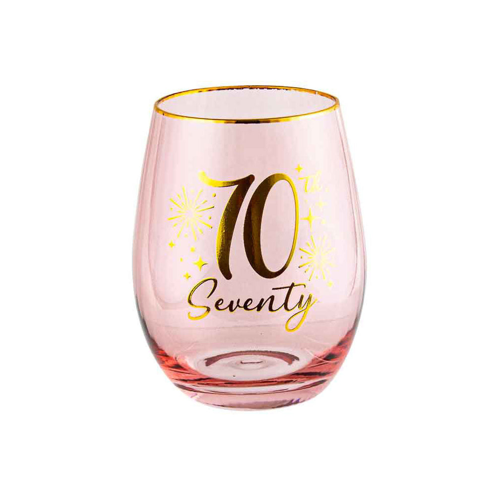 LMD 70th Fluted Stemless Handmade Drinking Glassware/Home Decoration 600ml/13cm