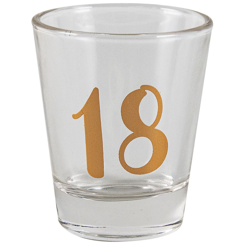 LMD Birthday 18th Celebration Rose Gold Liquor Alcohol Shot Glass 30ml Drink Cup (2 Pack) — image 2
