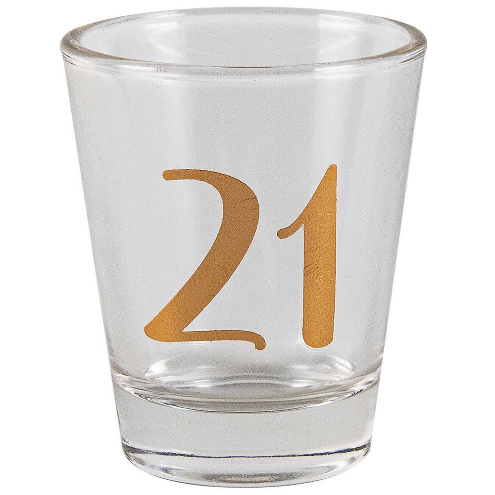 LMD Birthday 21st Celebration Rose Gold Liquor Alcohol Shot Glass 30ml Drinking Cup