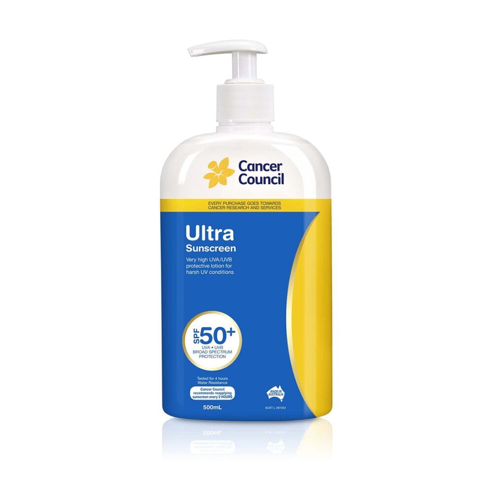 Cancer Council Ultra Sunscreen UV SPF50+ Water Resistant Sun Protection 500ml (2 Pack) — image 2