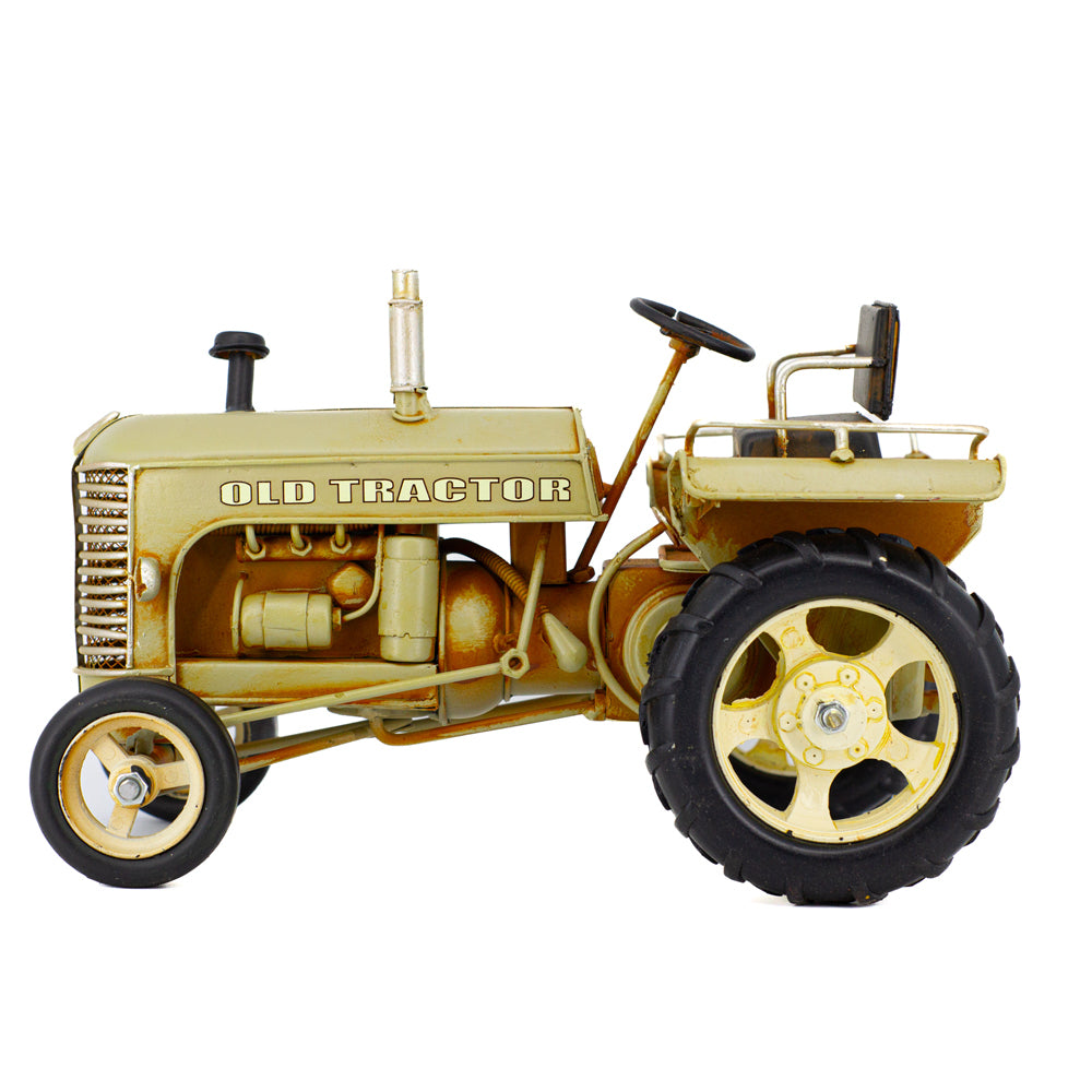 Boyle Metal Olden Days Tractor Ornament Decoration Greige 25x16x15.5cm — image 3