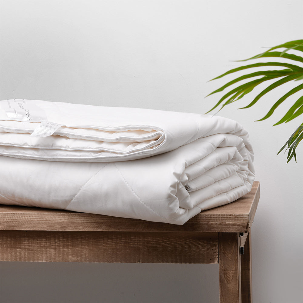 Bianca Natural Sleep Bamboo Quilt 250gsm Doona Breathable Bedding WHT Double Bed — image 5