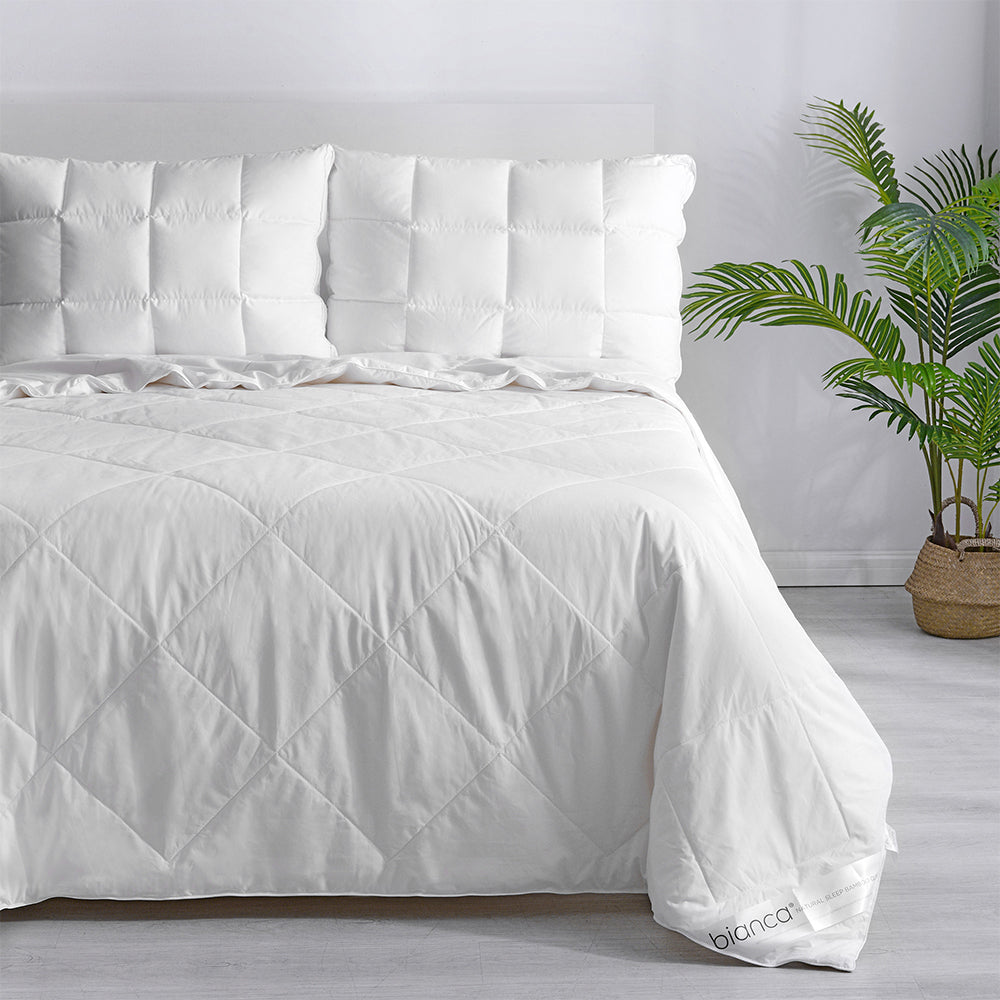 Bianca Natural Sleep Bamboo Quilt 250gsm Doona Breathable Bedding WHT Double Bed — image 3
