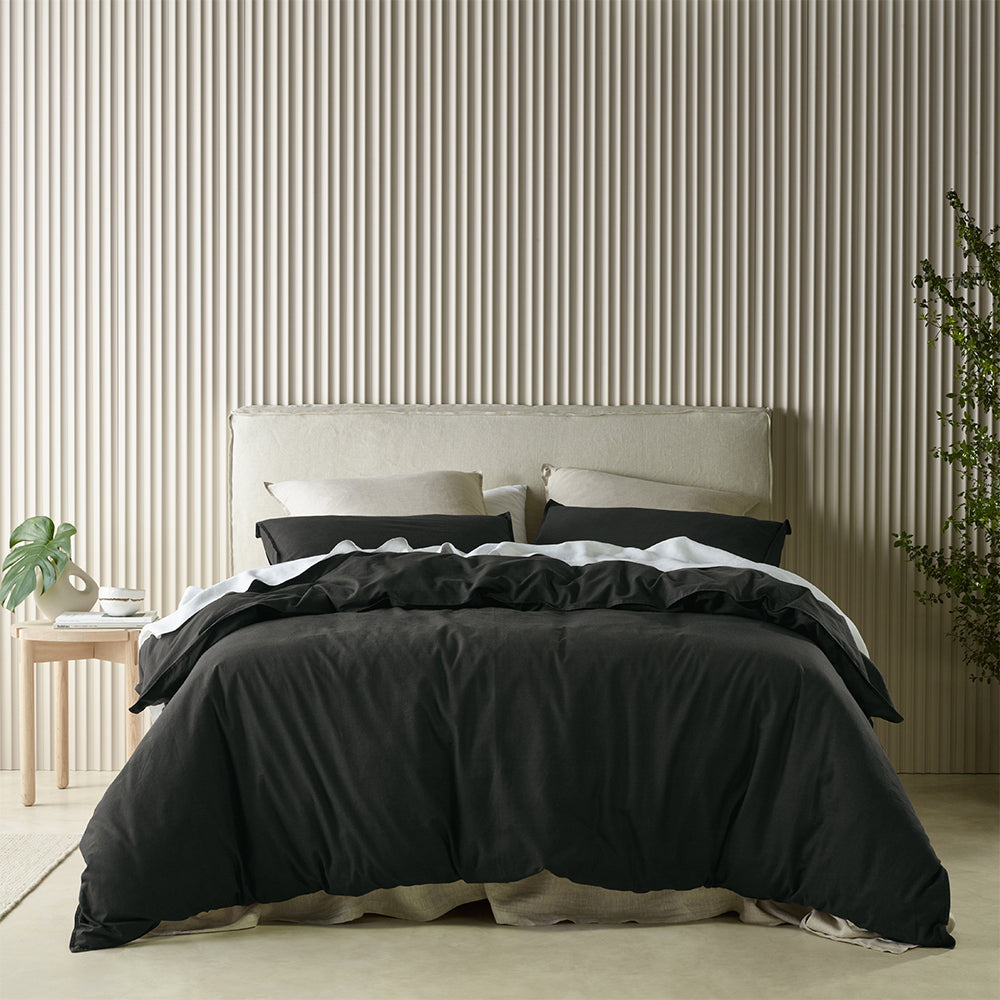 Bianca Acacia Quilt Cover Set w/ Pillowcase Home/Room Bedding Charcoal King Bed