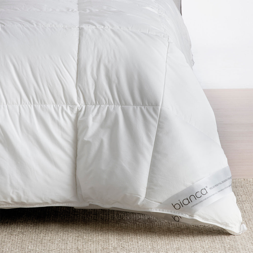 Bianca Relax Right Microfibre All Seasons Quilt 200GSM/350GSM White King Bed — image 2