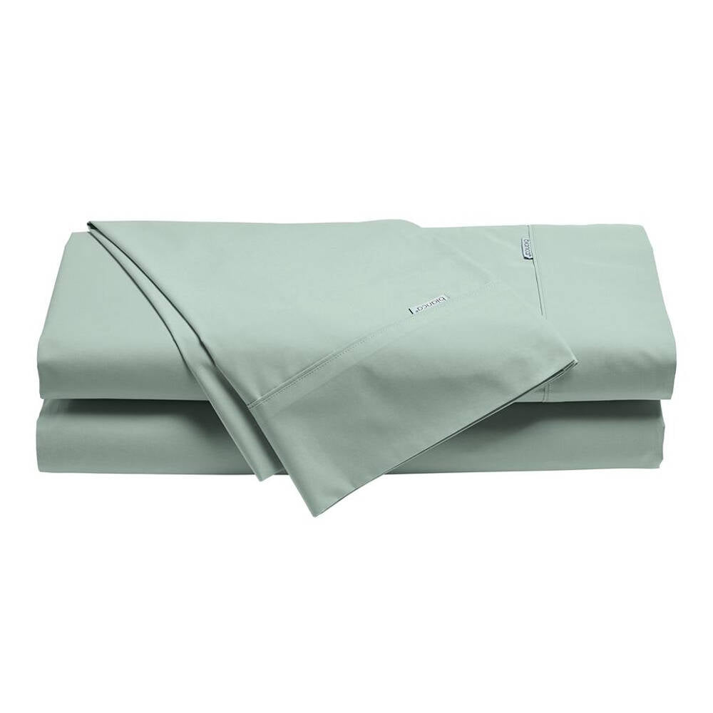 Bianca Heston 300TC Cotton Percale Flat/Fitted Sheet/Pillowcase Sage Single Bed — image 2