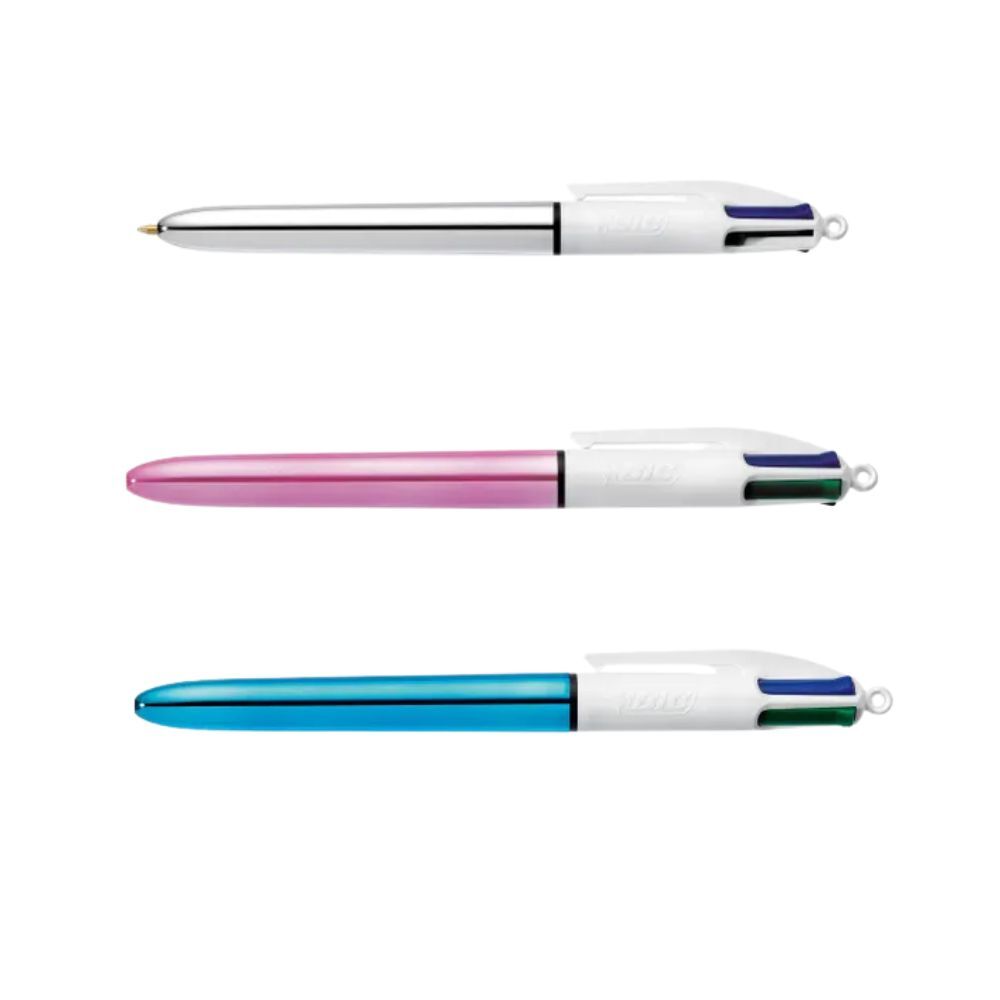 Bic 4-Colour Shine Metallic Pen Set 1.0mm Stationery Writing/Drawing Ballpen (3 Pieces) — image 2