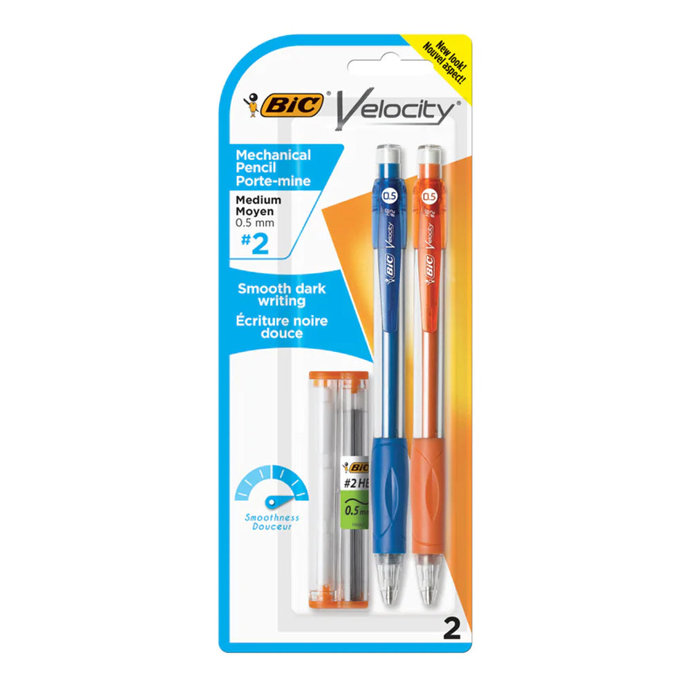 Bic Velocity Mechanical Drawing Pencil Original w/Refill Set 0.7mm Assorted (2 Pieces) — image 2