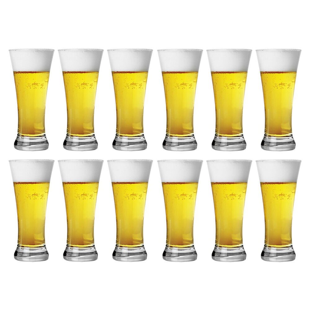Artcraft 6pc Artcraft Tall Bira Beer Glass Water Drinking Drinkware 380ml Clear (2 Pack)