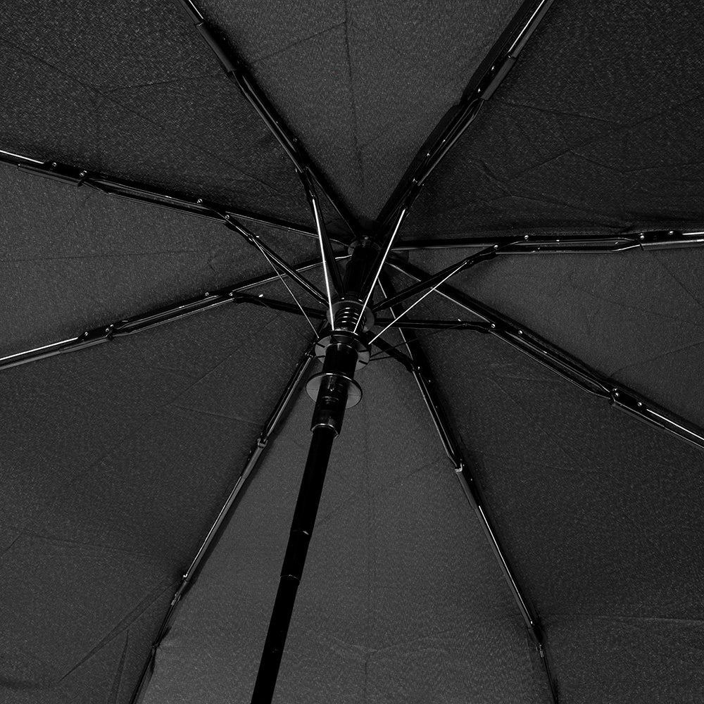 Bobbi J Bobbie J Auto Open Hook Handle Folding Length Classic Windproof Umbrella Black — image 2