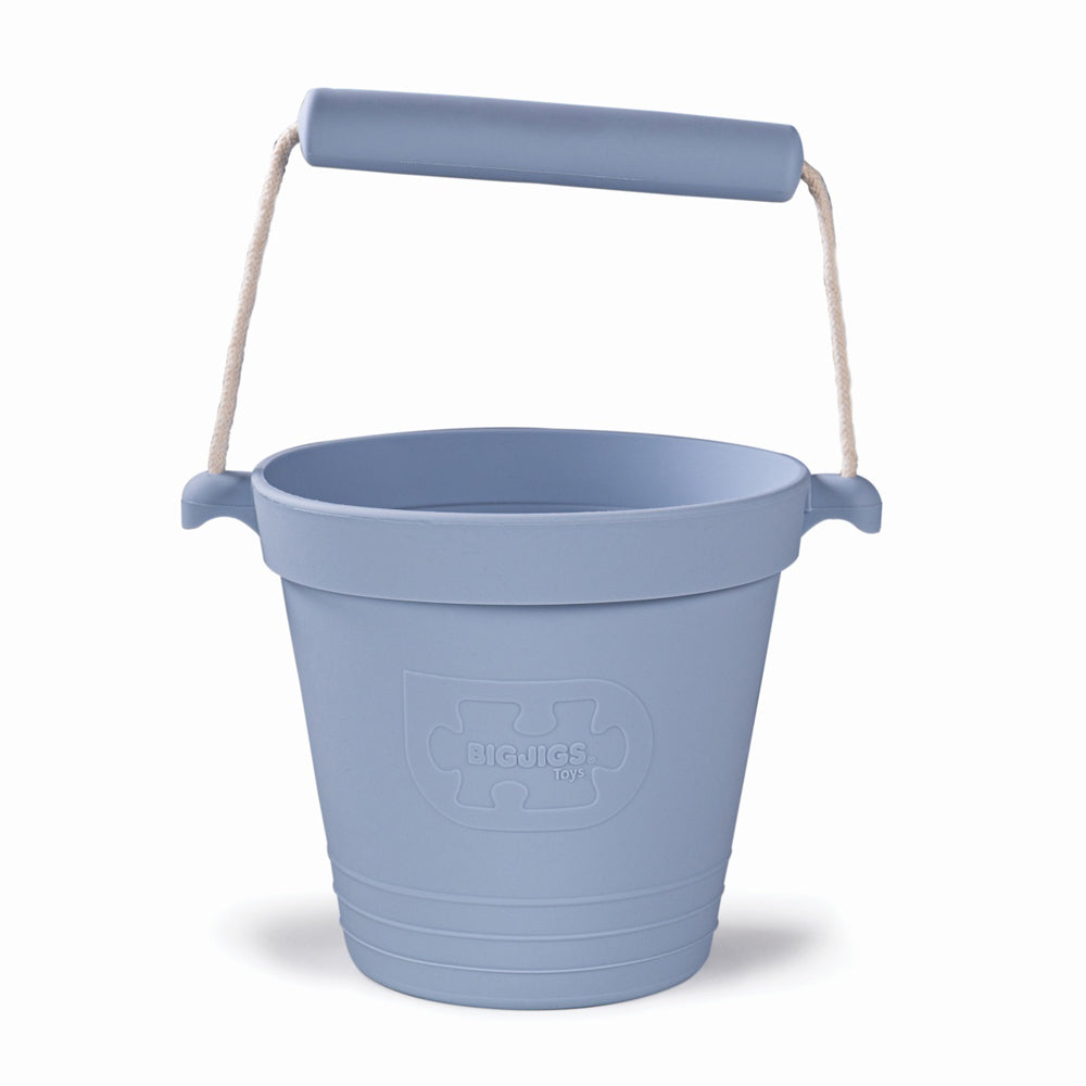 Bigjigs Toys 14cm Activity Bucket Kids/Children Outdoor Play Toy Dove Grey 18m+