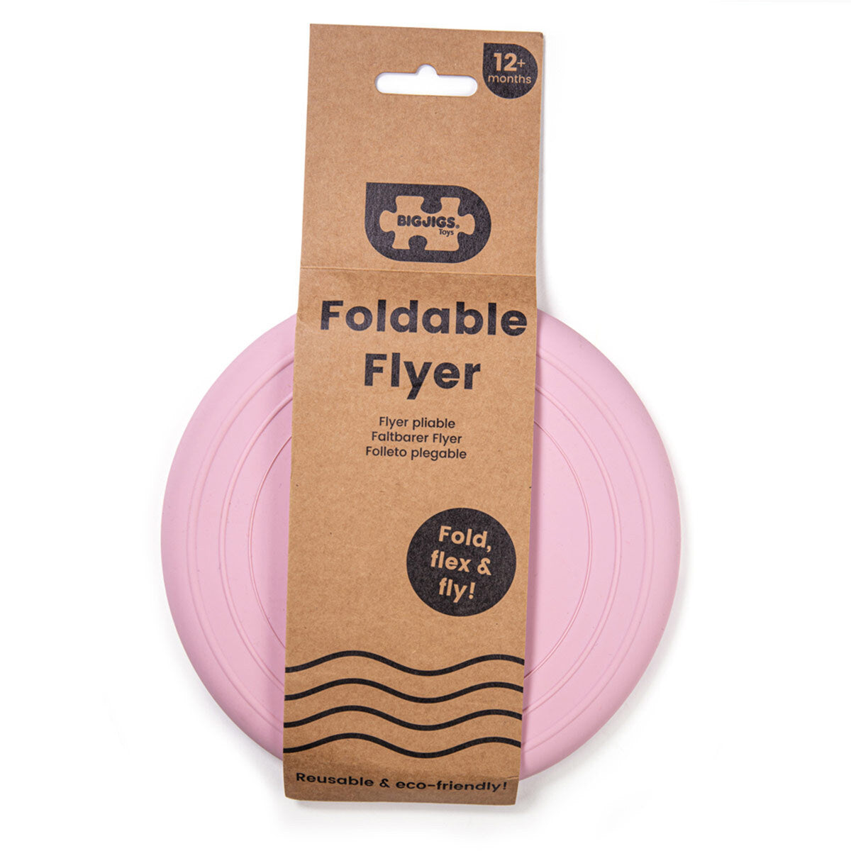 Bigjigs Toys 18cm Flexible Flyer Silicone Flying Disc Kids Toy Blush Pink 18m+ — image 4