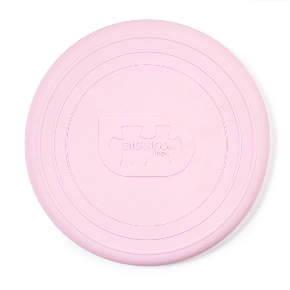 Bigjigs Toys 18cm Flexible Flyer Silicone Flying Disc Kids Toy Blush Pink 18m+