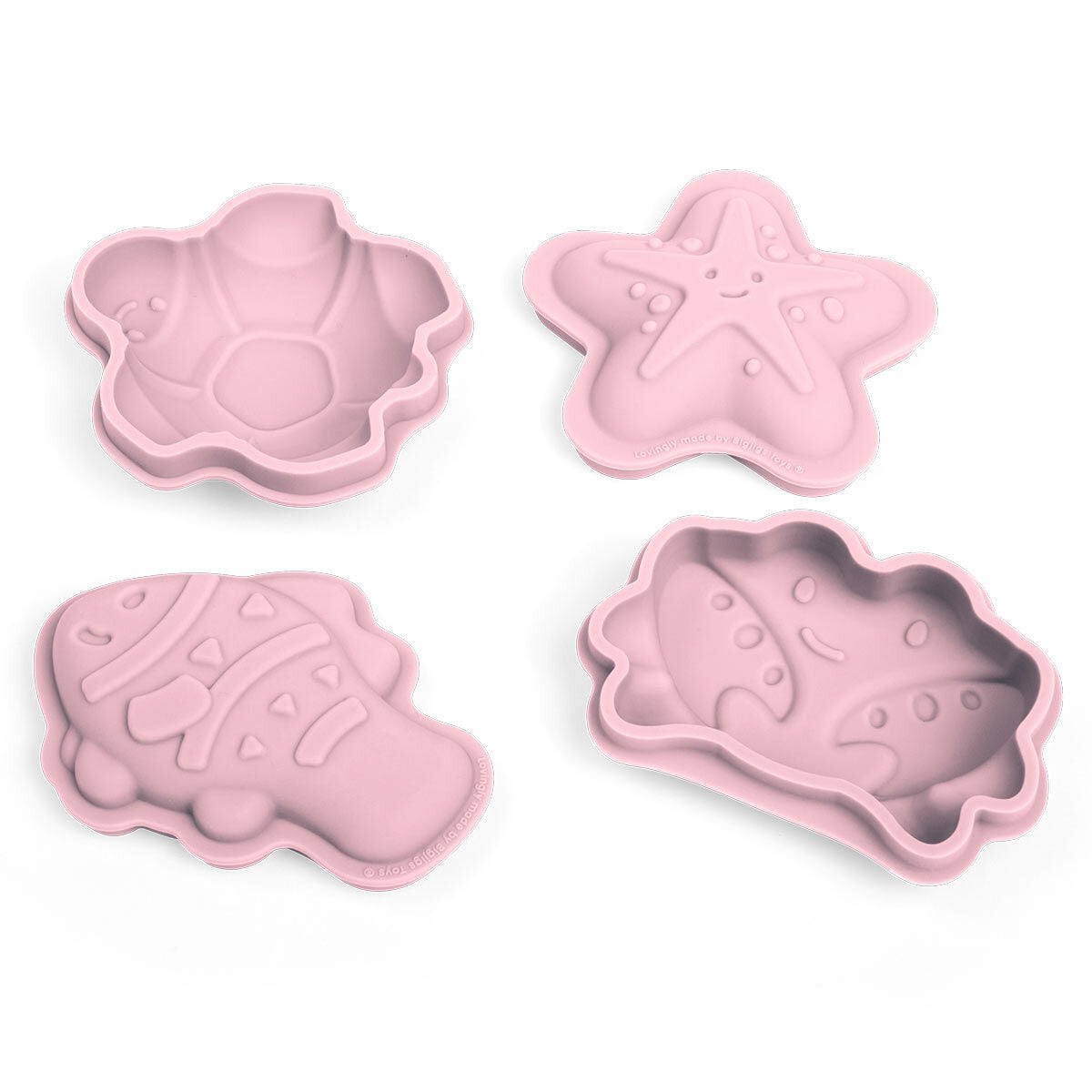Bigjigs Toys Sand Mould Set Kids/Children Outdoor Beach Toy Blush Pink 18m+ (4 Pieces) — image 2