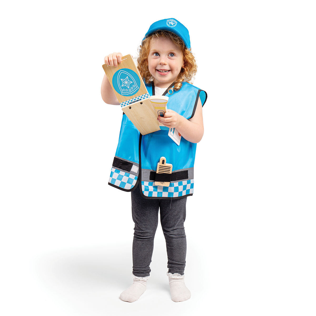 Bigjigs Toys Police Officer Vest & Cap Dress Up Kids/Children Pretend Play 3-5y — image 2