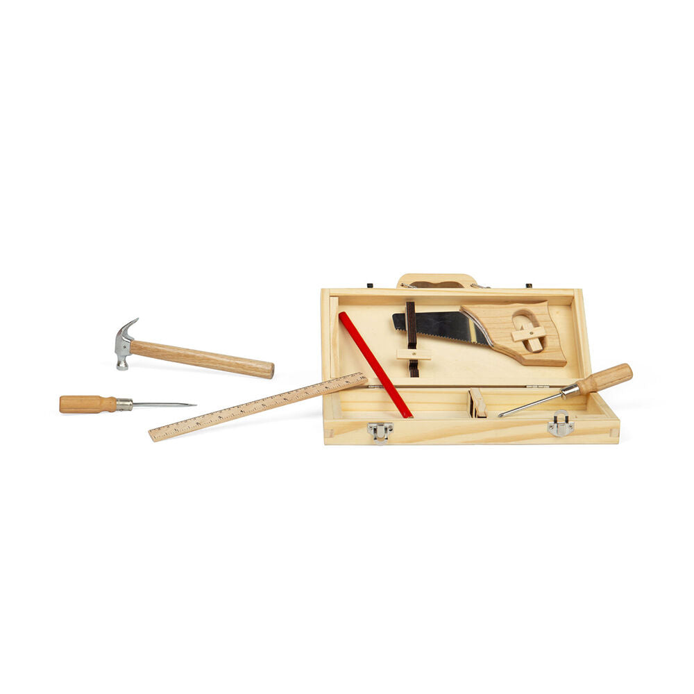 Bigjigs Toys 30x15cm Wood Diy Tool Box Role Play Kids Pretend Play Toys 5y+ — image 4