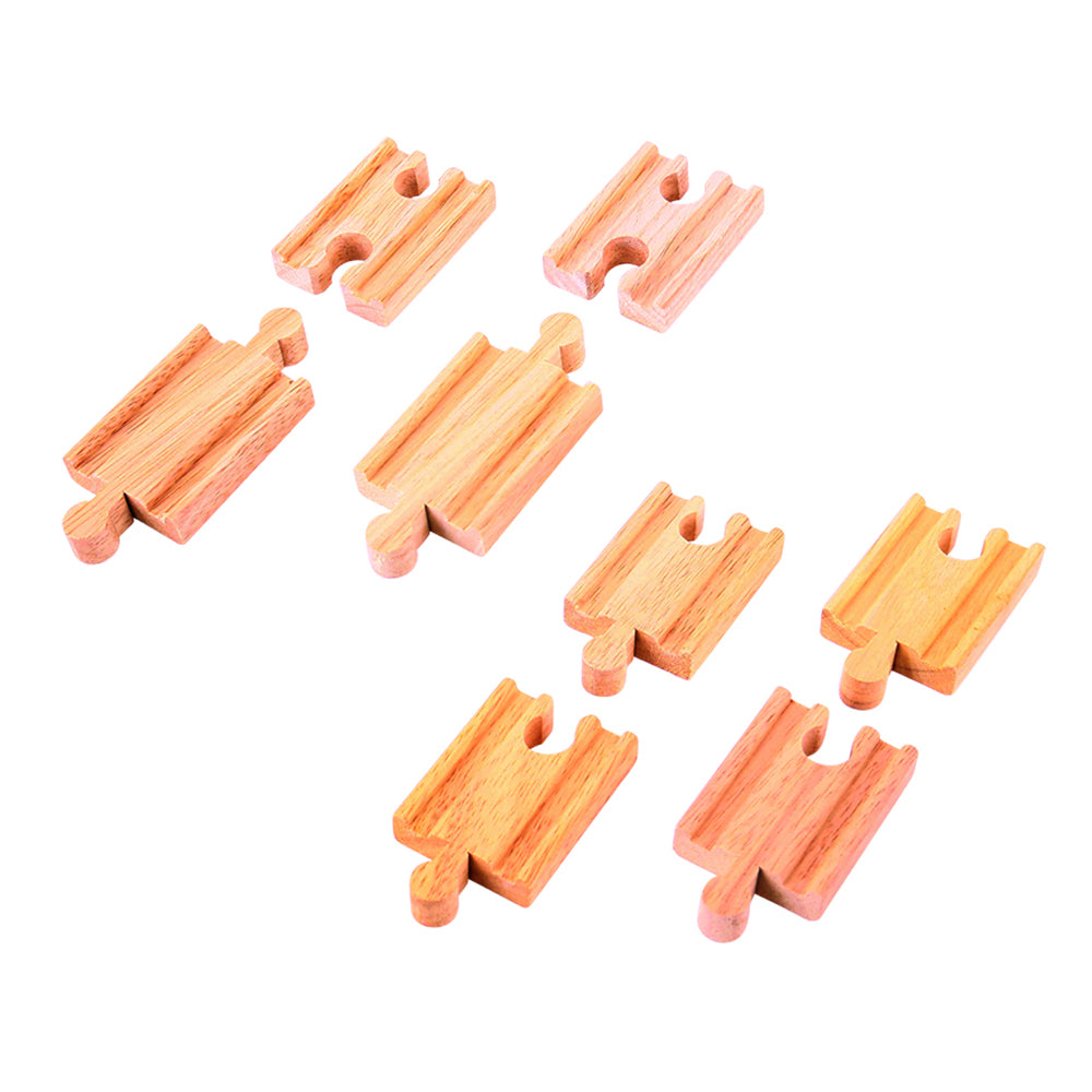 Bigjigs Rail Mini Wooden Railway Tracks 5.5cm Kids Toy 3y+ (8 Pieces)