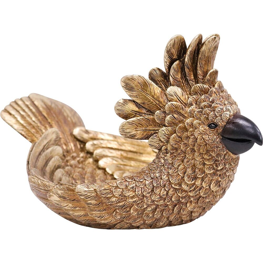 LVD Cockatoo Traybowl Decorative Sculpture Tabletop Home Decor 26.5x18cm