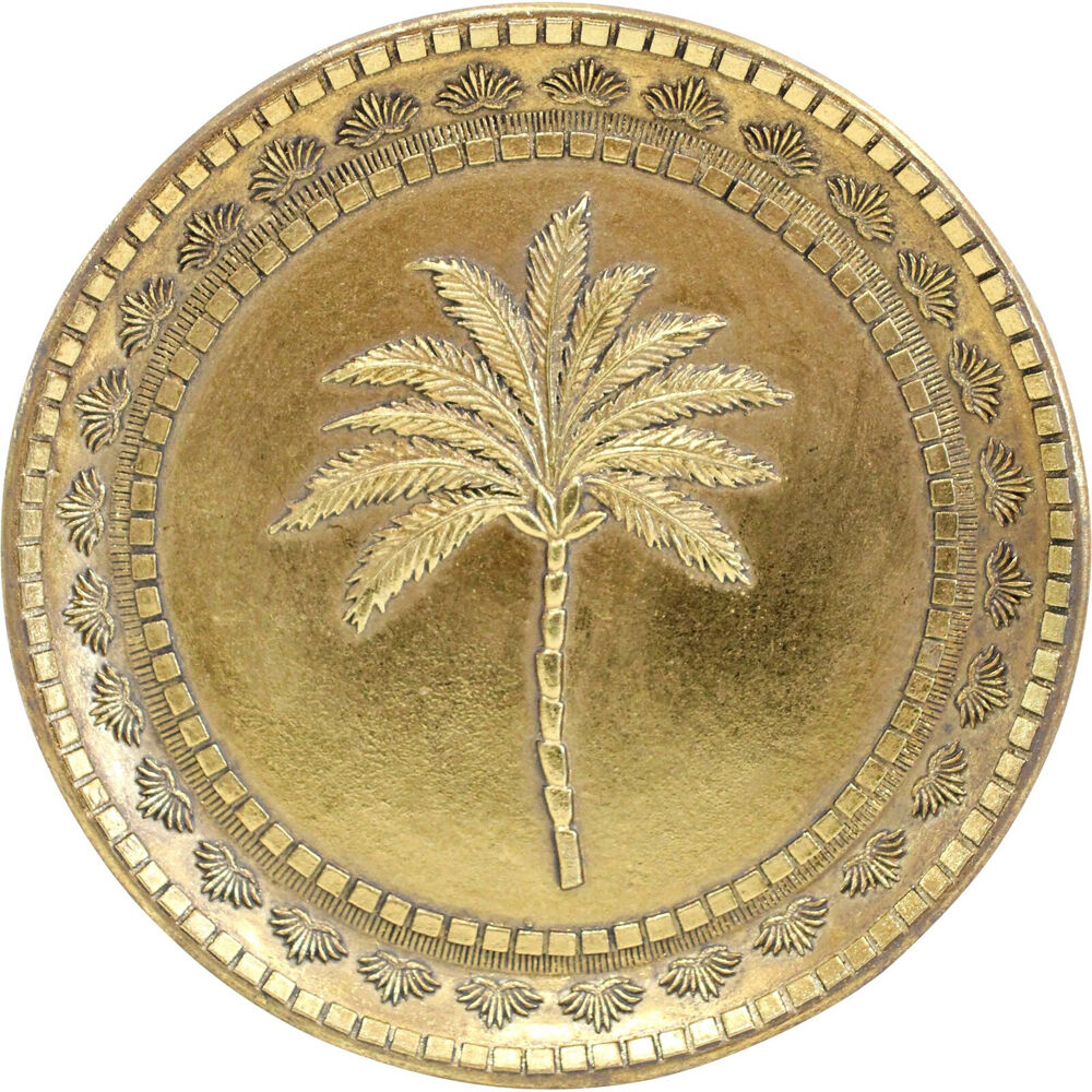 LVD Resin Tropical Palm Tree Round Trinket Dish Display Tray 13.5cm Gold (2 Pack) — image 2
