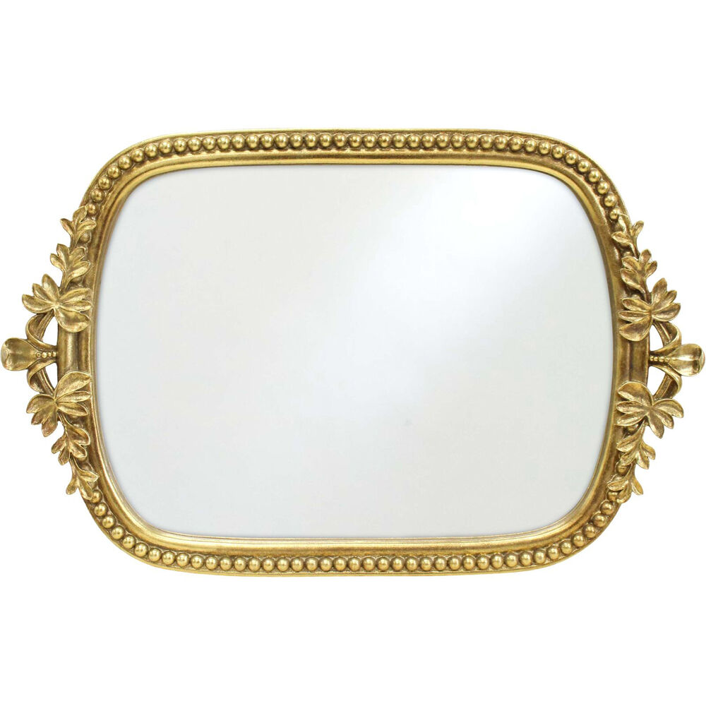 LVD 46.5x30cm Gold Large Arabella Resin Mirrored Trinket Display Tray