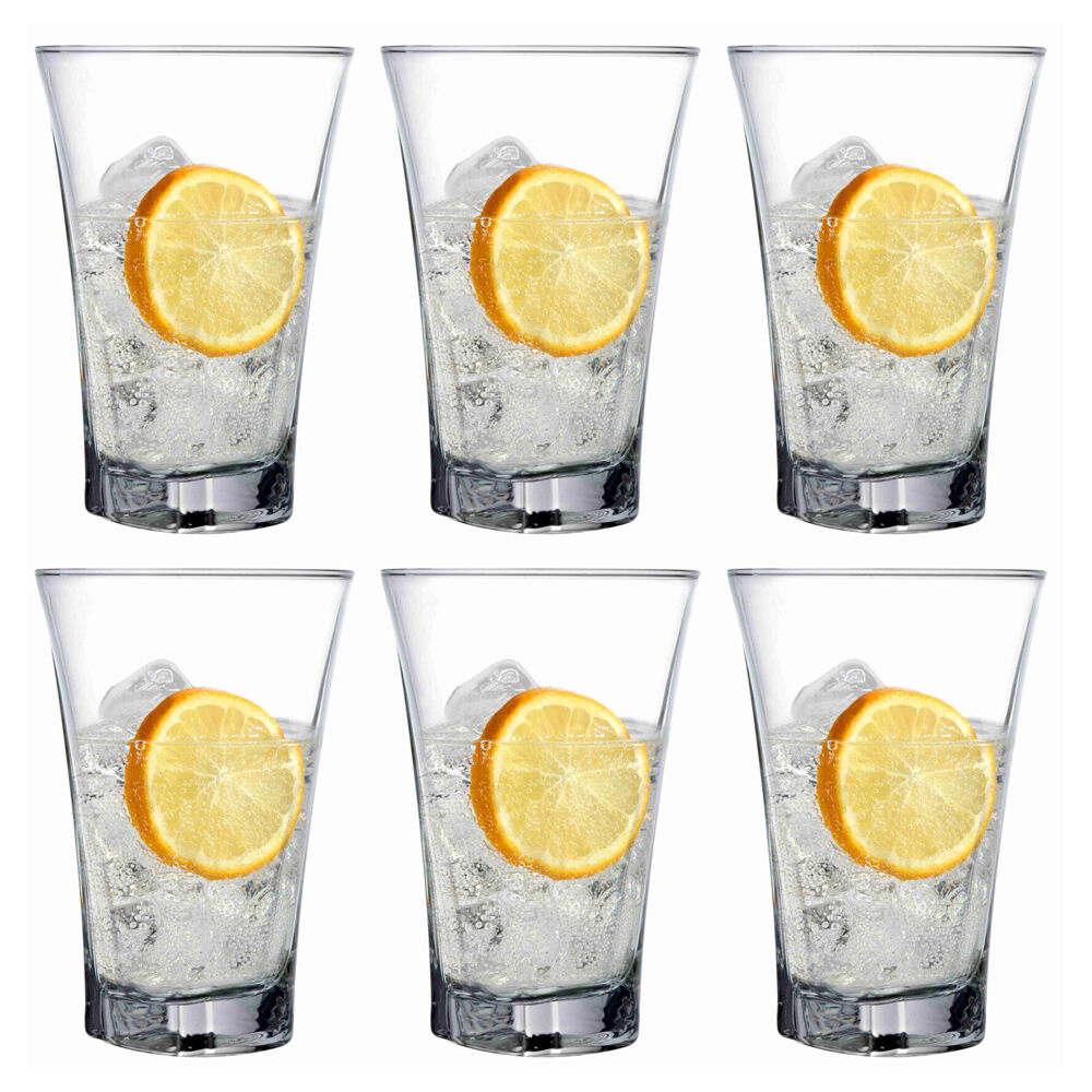 Artcraft Blaze Hi-Ball Water Cocktail Drinking Glass Drinkware 350ml Clear (6 Pieces)