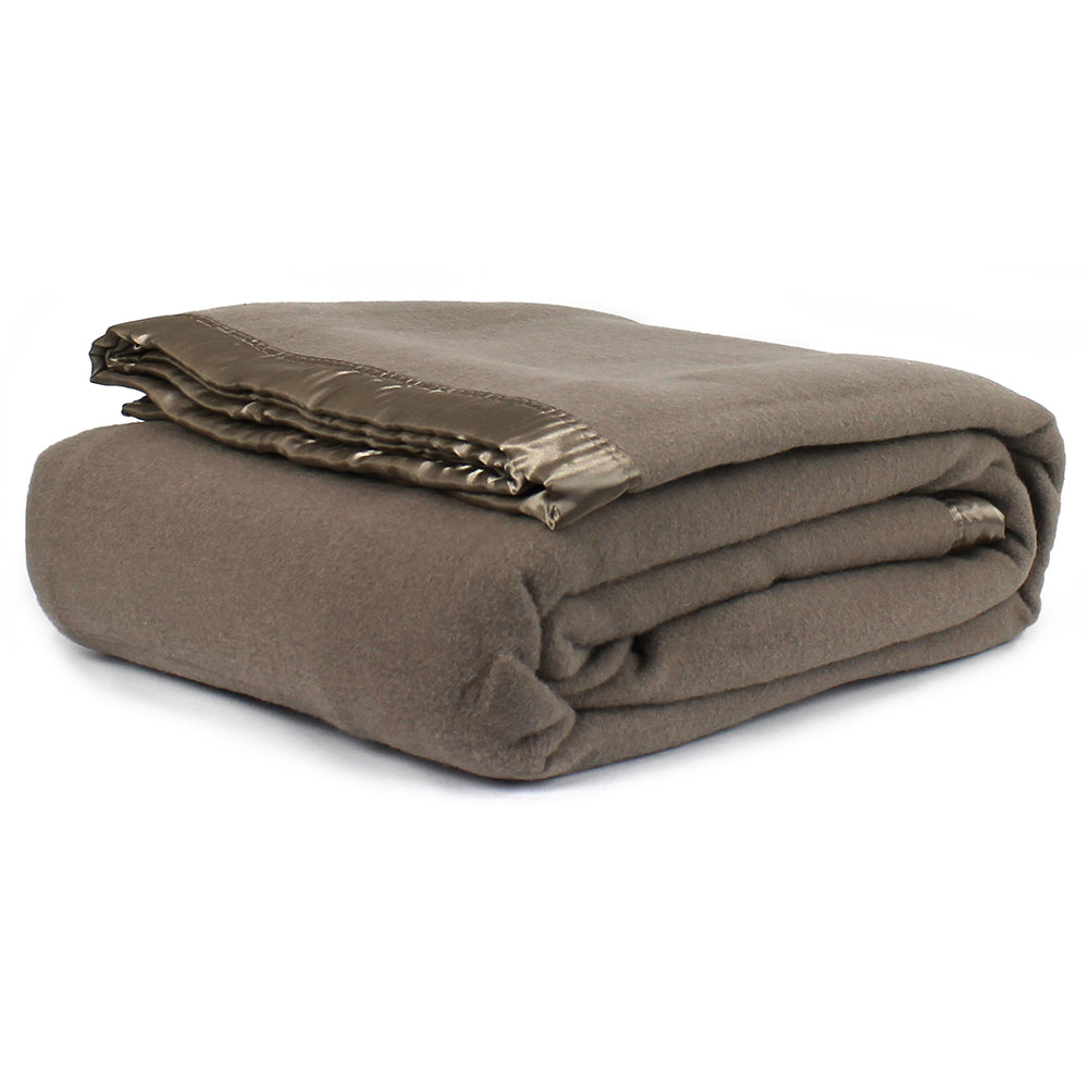 Jason Commercial Single/Double Bed Australian Wool Blanket 258cm Angora/Taupe
