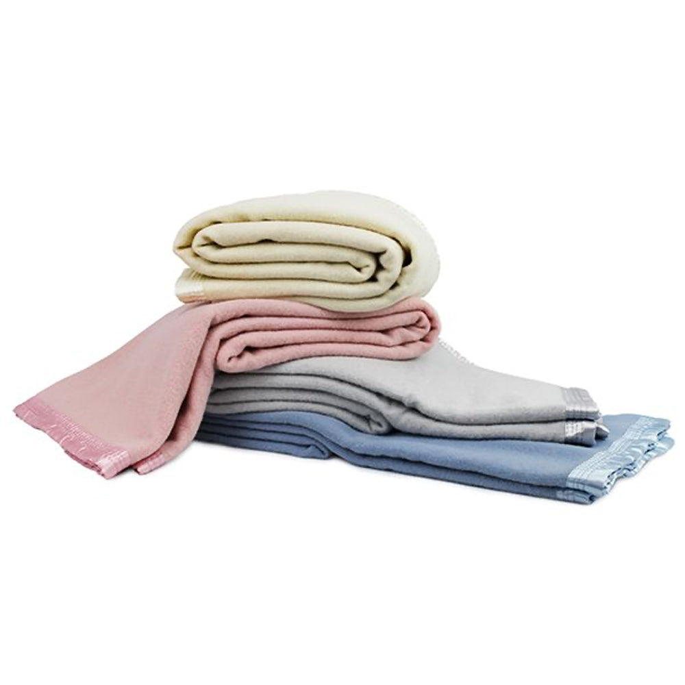 Onkaparinga 120x160cm Baby/Newborn Washable Wool Cot Soft Blanket Cream 420GSM — image 2