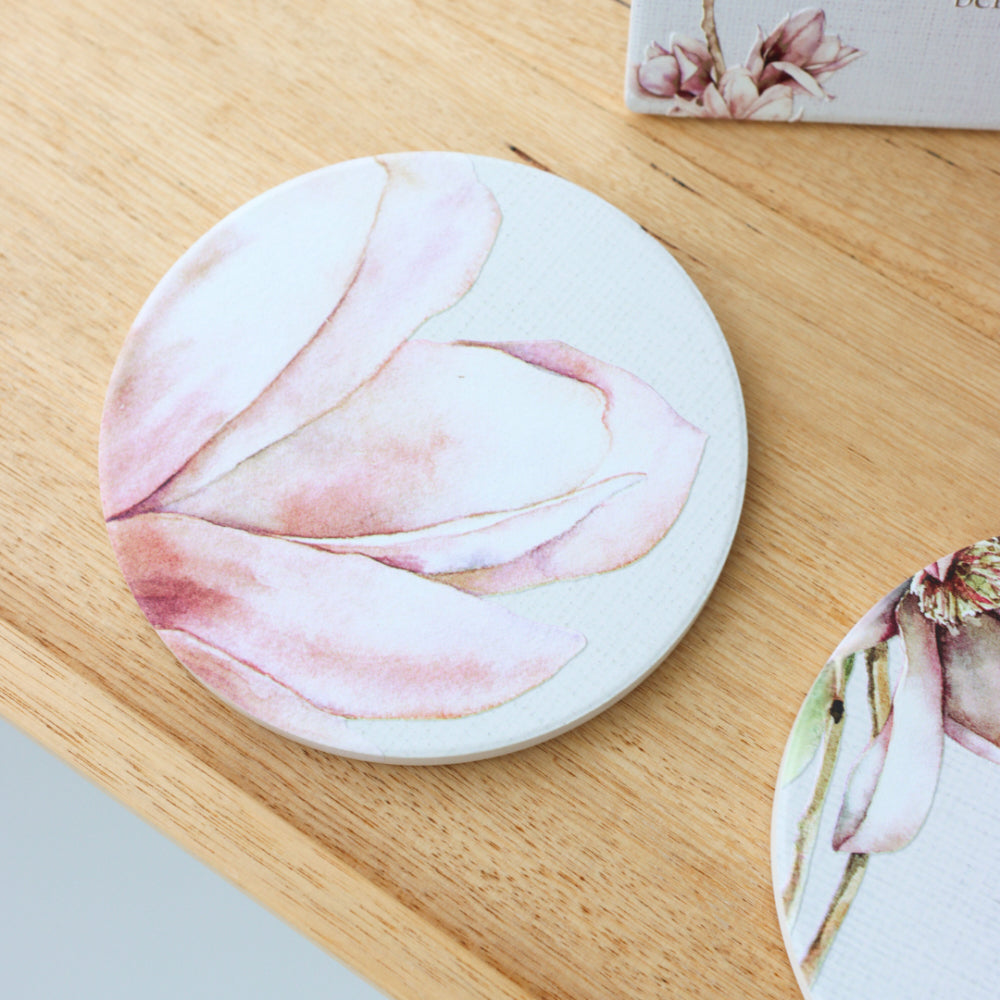 Splosh Blossom Floral 10cm Ceramic Coaster Drink Mat Table/Desk Protector Round — image 3