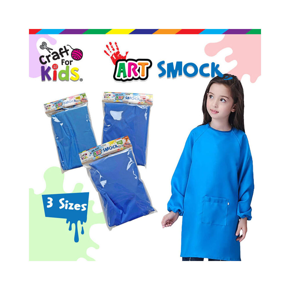 Craft for Kids Long Sleeve Art Smock Water-Resistant Medium 60x67cm 5y+ (2 Pack) — image 3