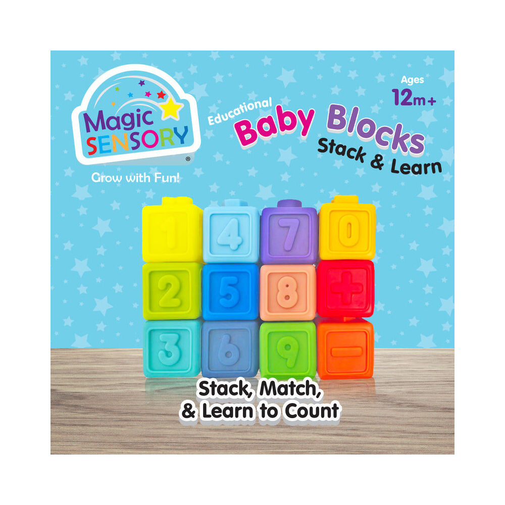 Magic Sensory Montessori Learning Numbered Colourful Baby Blocks 12m+ (12 Pieces) — image 5