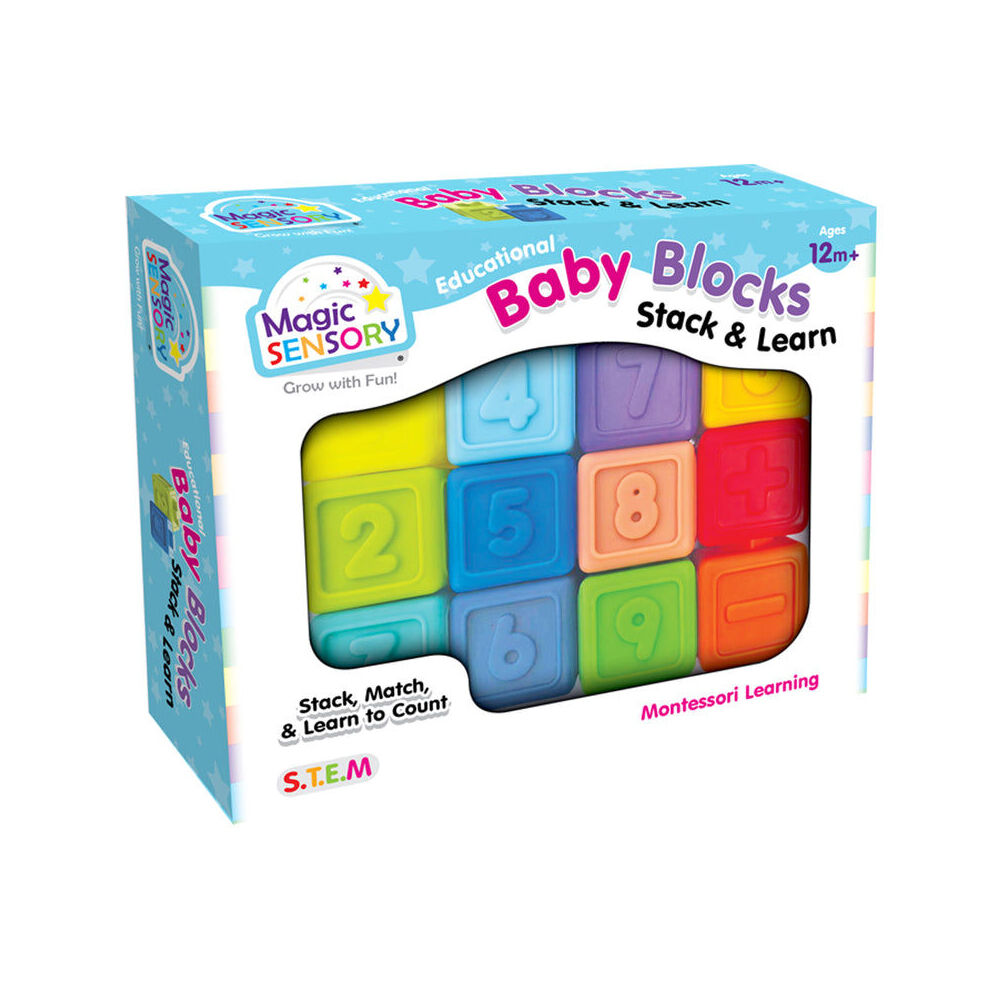 Magic Sensory Montessori Learning Numbered Colourful Baby Blocks 12m+ (12 Pieces) — image 6