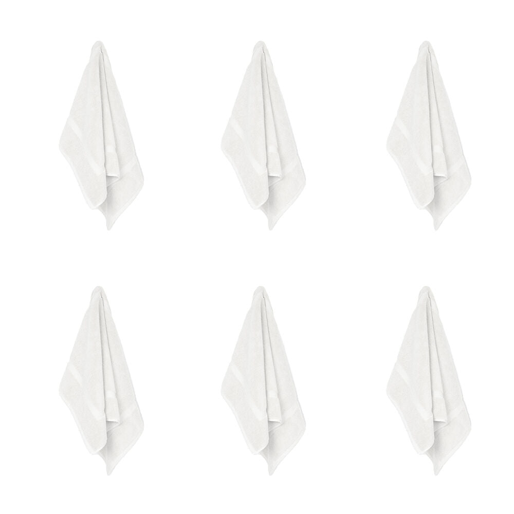 Ardor St Regis Collection 50x80cm Cotton Mat Bath Toilet Bathroom White (6 Pack)