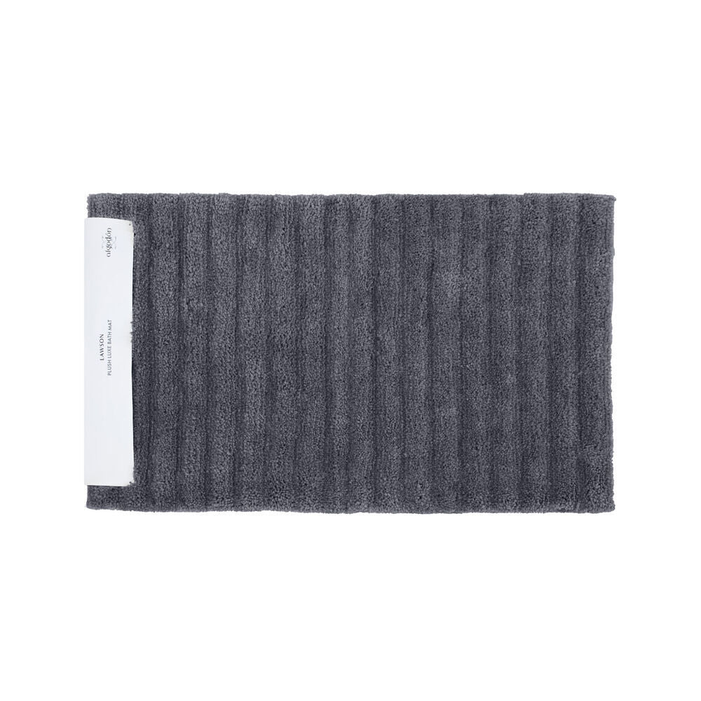 Algodon Bath Runner Non-Slip Soft Floor Mat Lawson Plush Polyester Ebony (2 Pack) — image 2