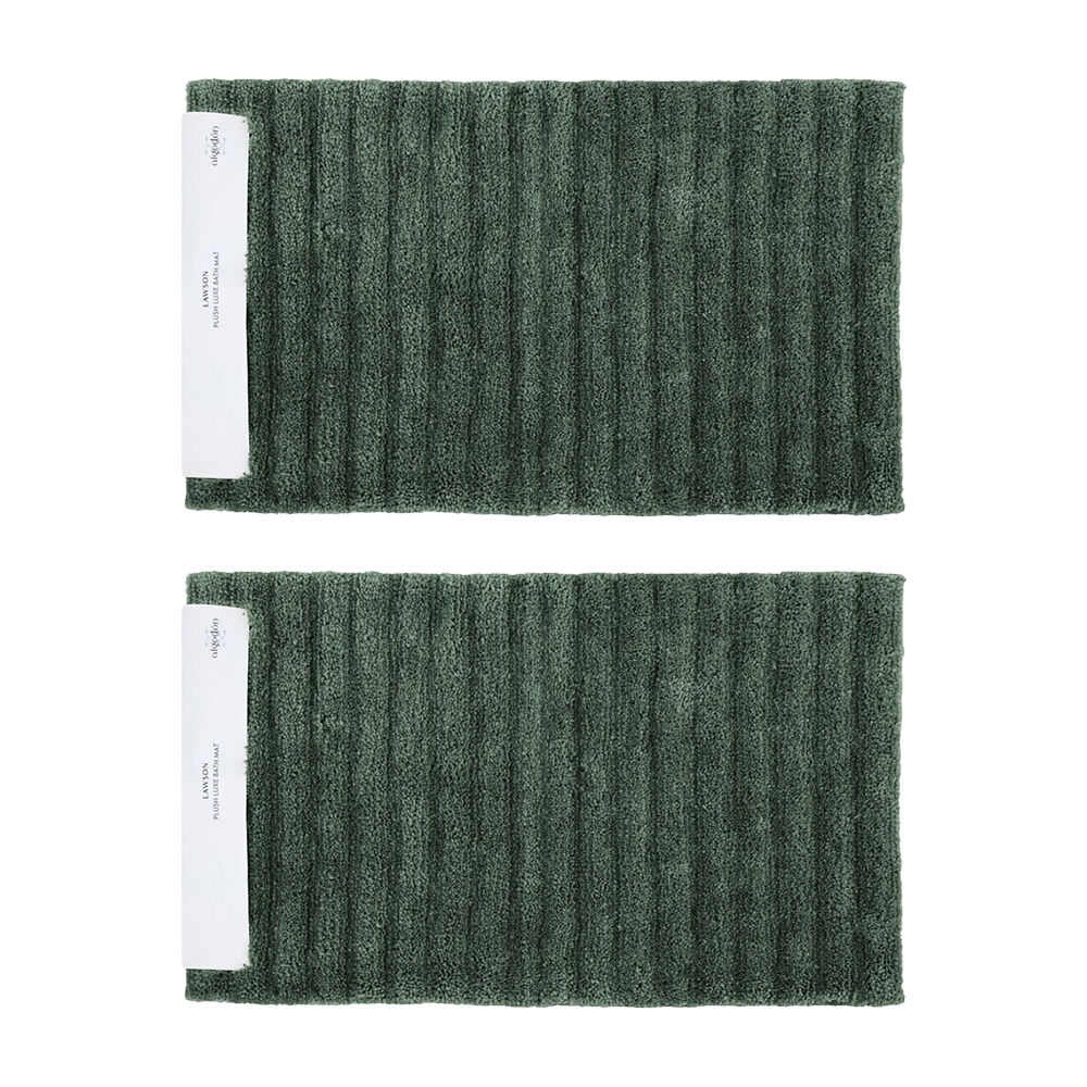 Algodon 50x80cm Bath Runner Non-Slip Soft Mat Lawson Plush Polyester Thyme (2 Pack)