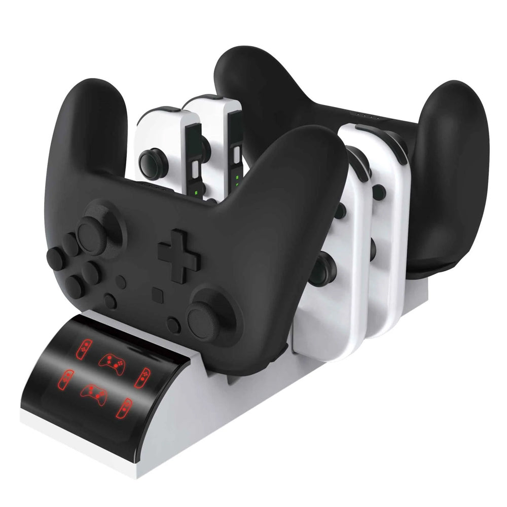 3RD Earth 6-in-1 Charging Station Stand Dock For Nintendo Switch Controllers