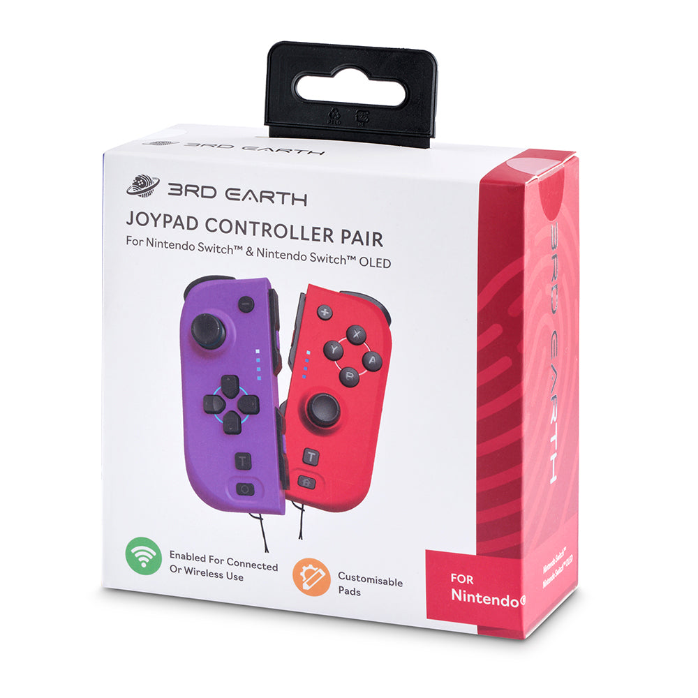 3RD Earth Joypad Wireless Controller Pair For Nintendo Switch Scarlet & Violet