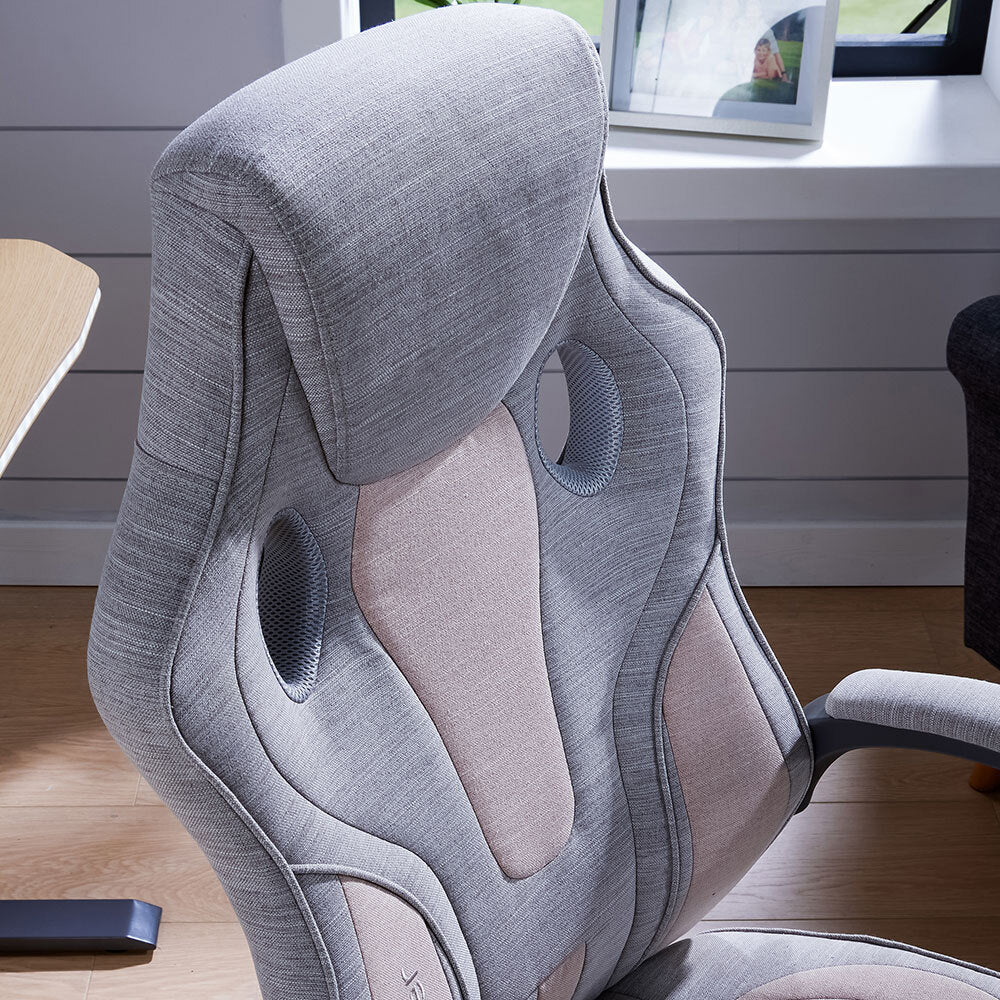 X-Rocker X Rocker Maverick Erganomic Junior Office Gaming Chair Powder/Grey Fabric — image 4
