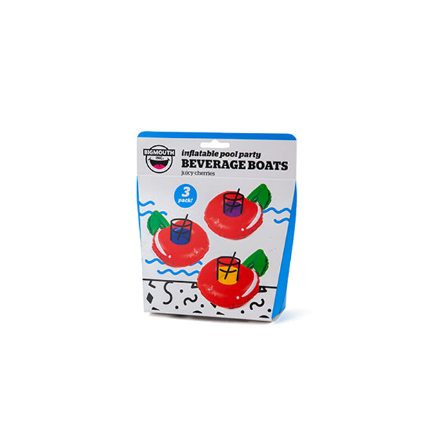 Bigmouth Inc. Inflatable Beverage Boat Pool Party Drink/Can Holder Cherries (3 Pack) — image 4