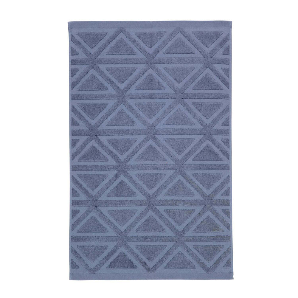 Kas Australia Mason Cotton Bath Mat/Rug Home/Bathroom Decor 50x80cm Denim