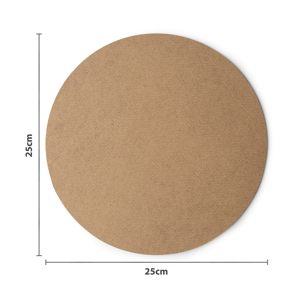 Boyle Craft 25x0.3cm MDF Round Placemat Table Display Home/Dining Decor Natural — image 3