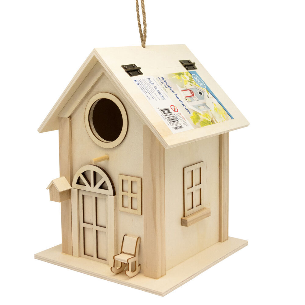 Boyle Wood Birdhouse w/Open Top Craft Project/Home Decoration 18.5x18x24.5cm (2 Pack) — image 2