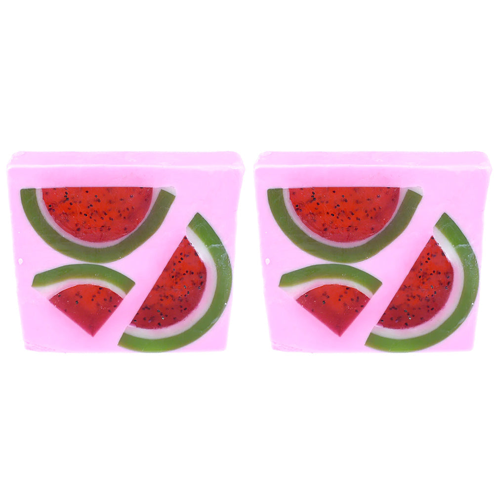 Bomb Cosmetics Watermelon Sugar Soap Slice Bar Body Fragrance (2 Pack)
