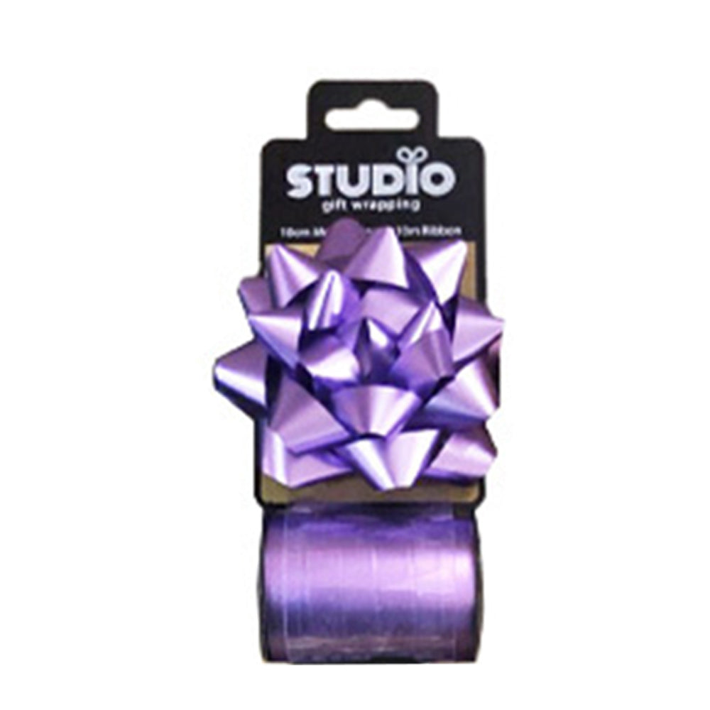 Studio Gift Wrapping Metallic Matt Bow & Ribbon Set Assorted Decoration (12 Pack) — image 2