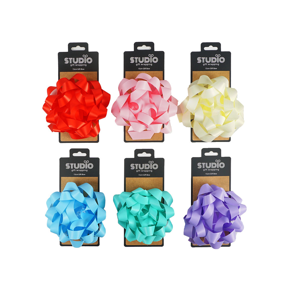 Studio Gift Wrapping 15cm Gift Bow Home Party Decor Assorted Colours Decoration — image 2