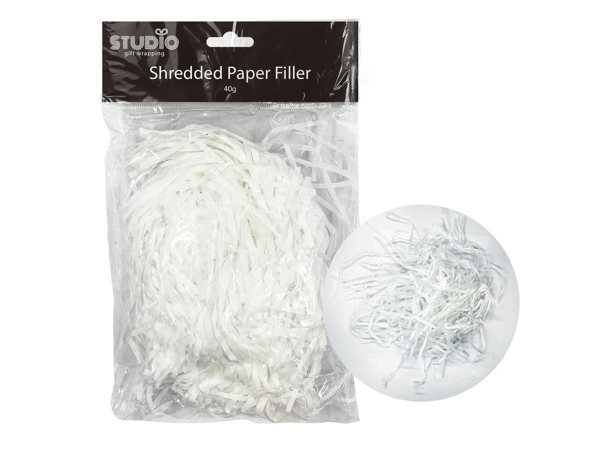 Studio Gift Wrapping 40G Filler/Shredded Paper White Decoration Present Decor