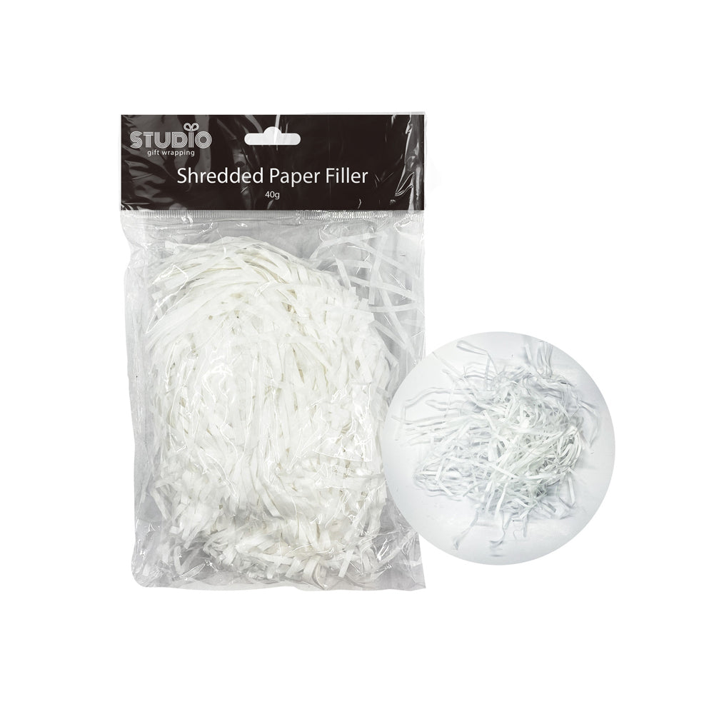 Studio Gift Wrapping 40G Filler/Shredded Paper White Decoration Present Decor — image 2