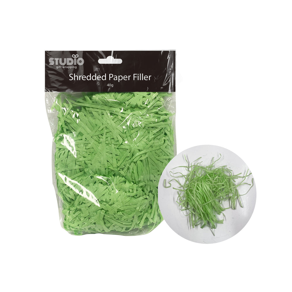 Studio Gift Wrapping 40G Filler/Shredded Paper Green Decoration Present Decor — image 2